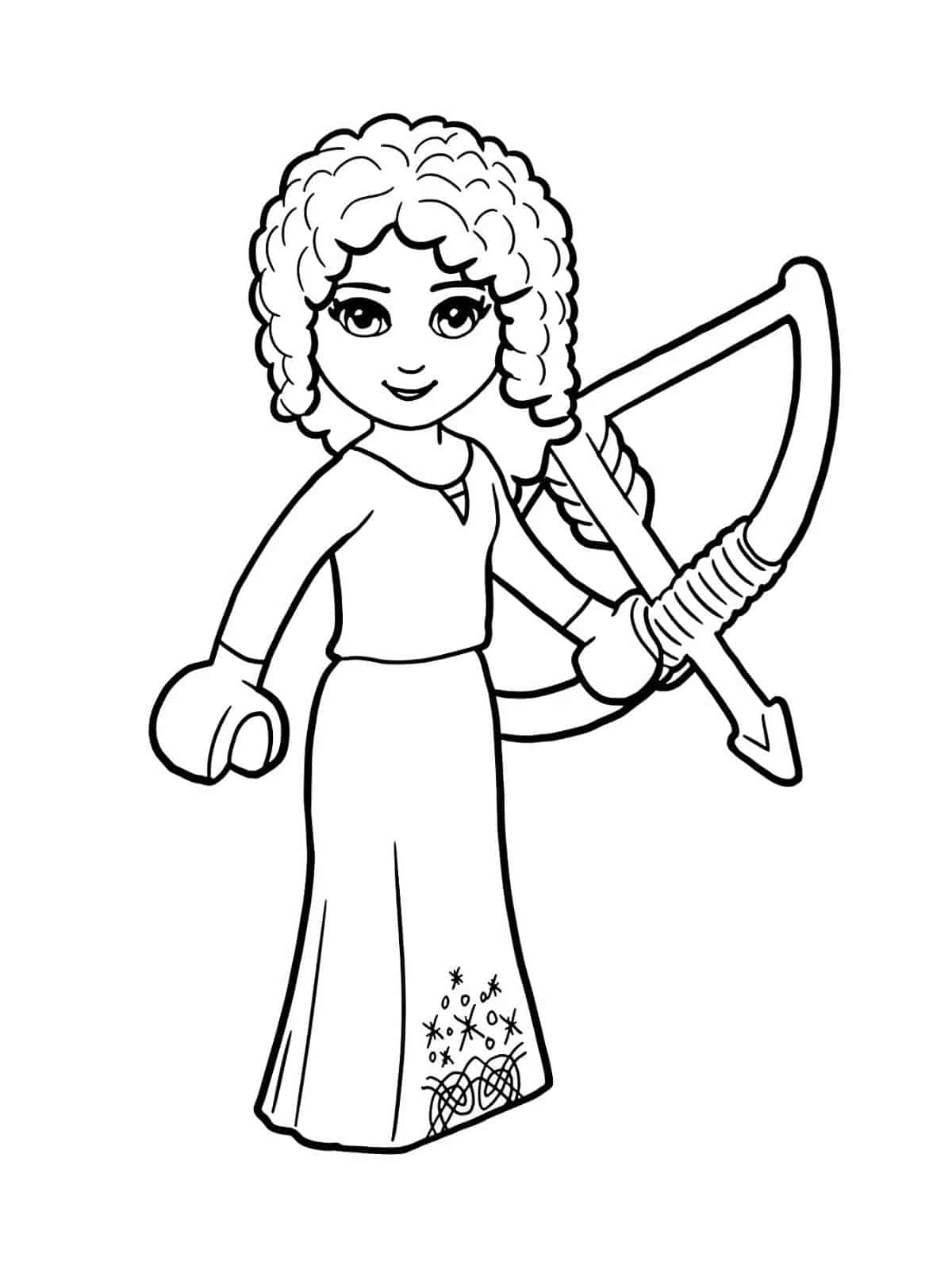 Lego Merida Coloring Pages