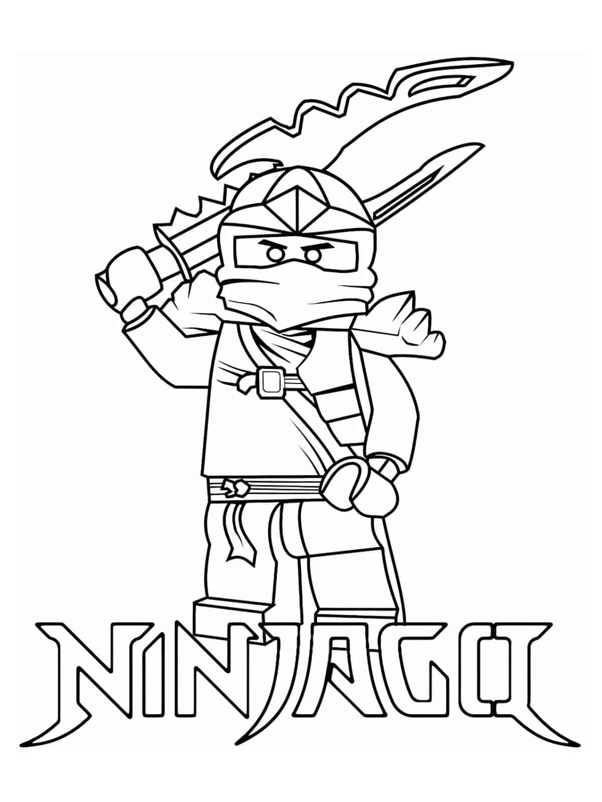 Lego Ninjago Logo And Fig Coloring Pages