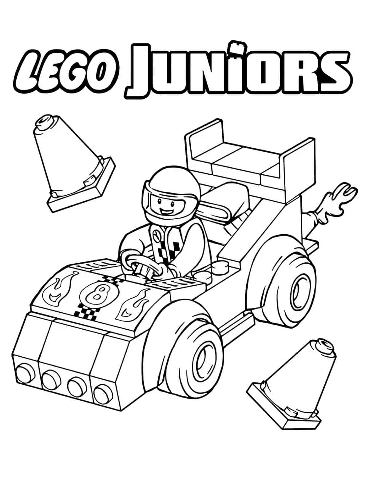 Lego Racing Car Coloring Pages