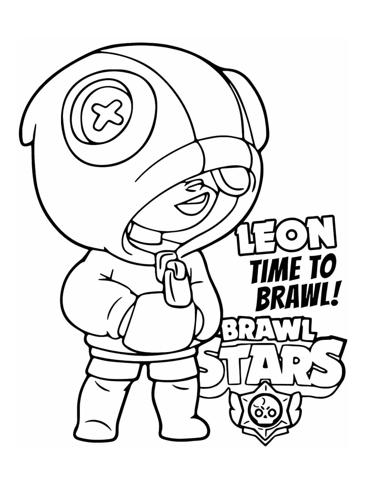 Leon Brawl Stars Coloring Pages