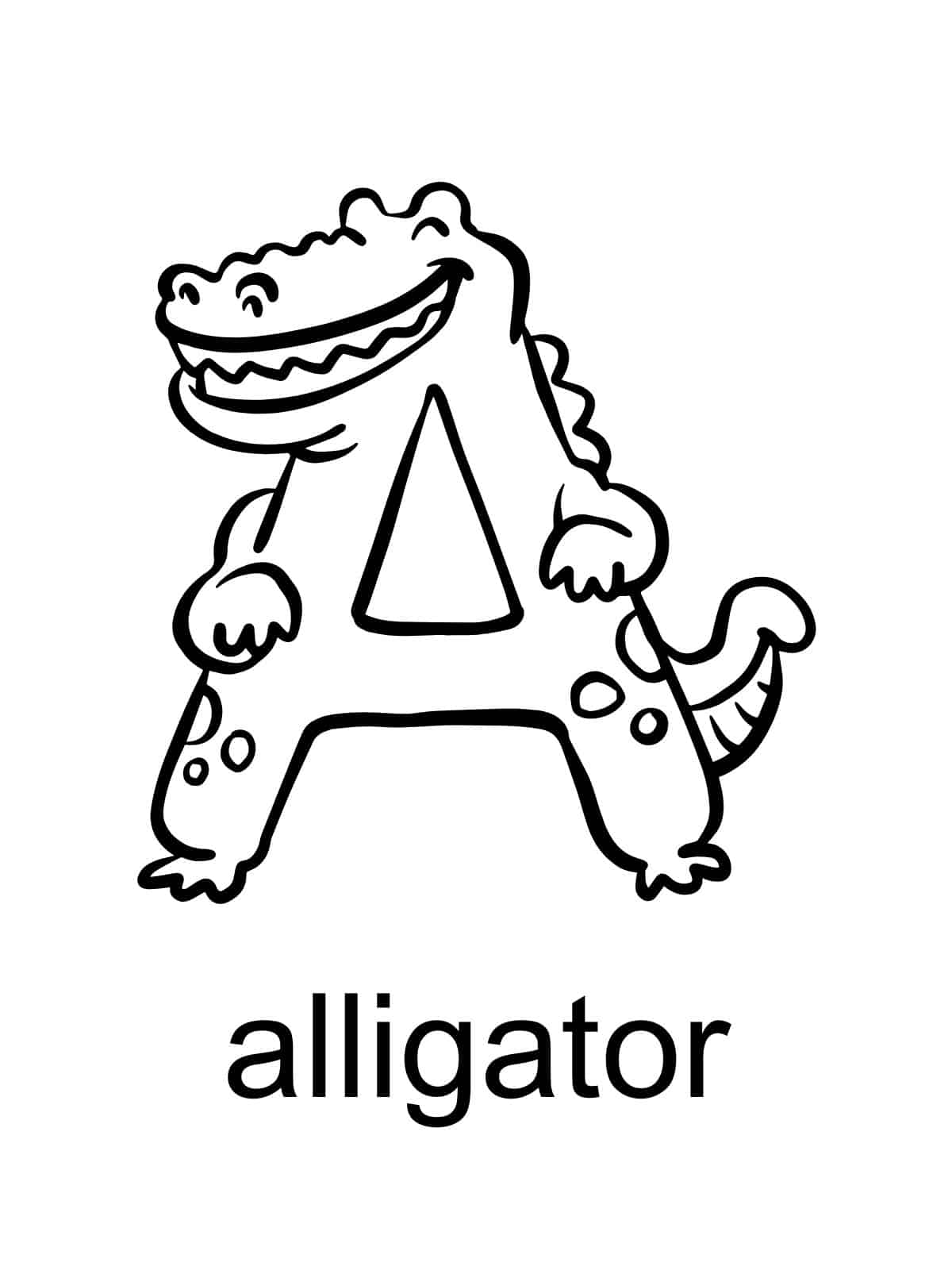 Letter A Coloring Pages