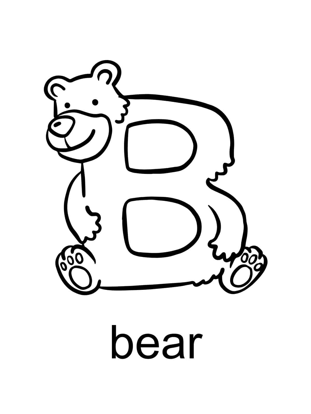 Letter B Coloring Pages