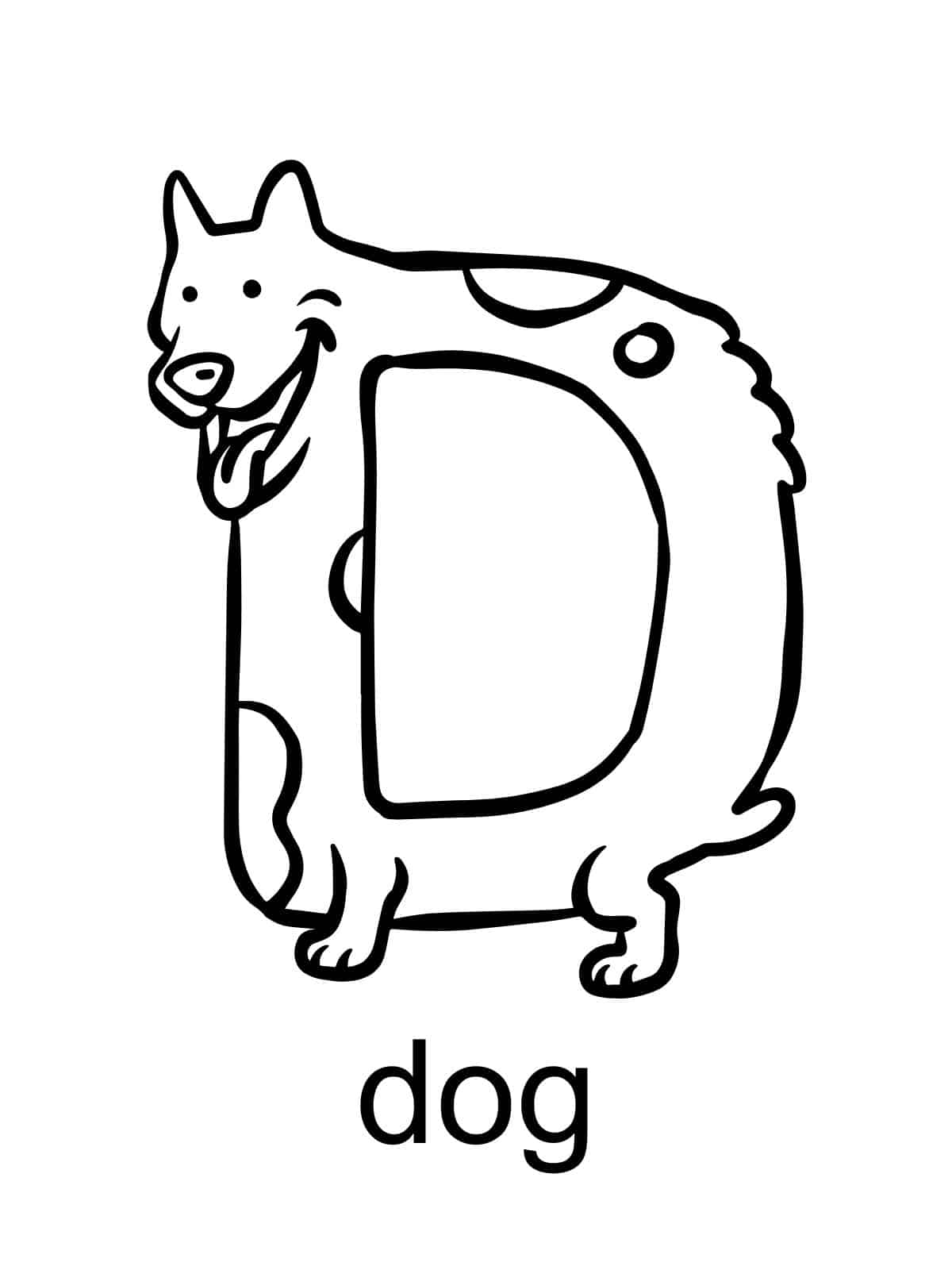 Letter D Coloring Pages