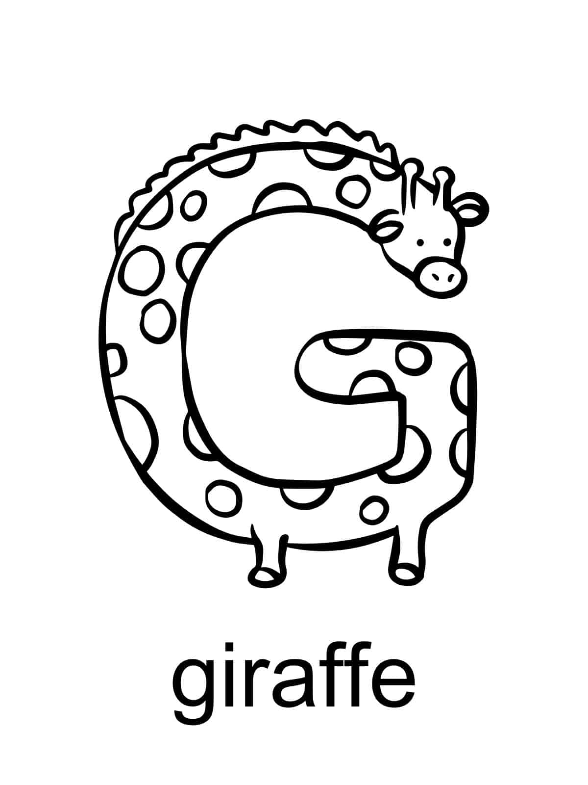 Letter G Coloring Pages