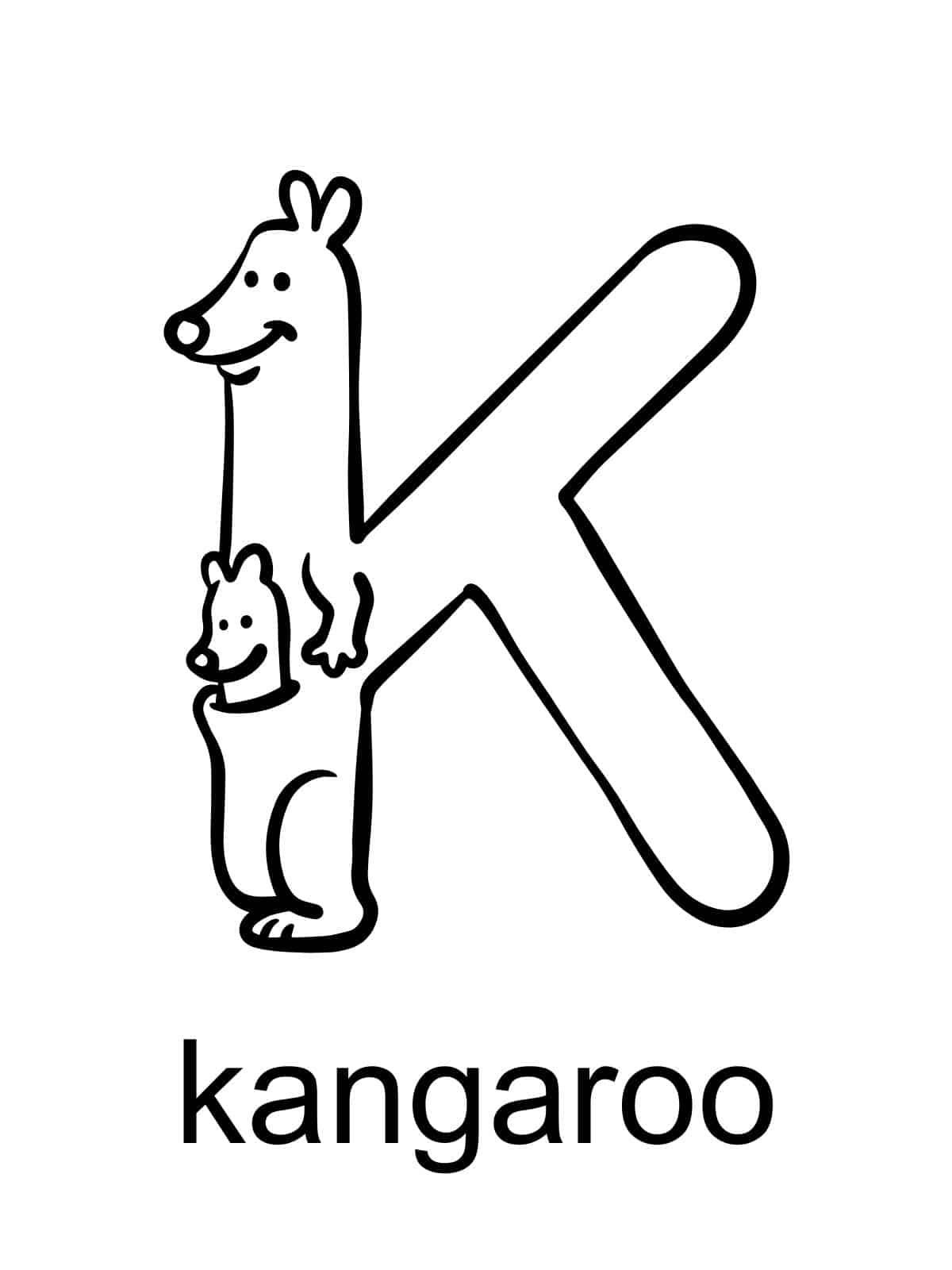 Letter K Coloring Pages