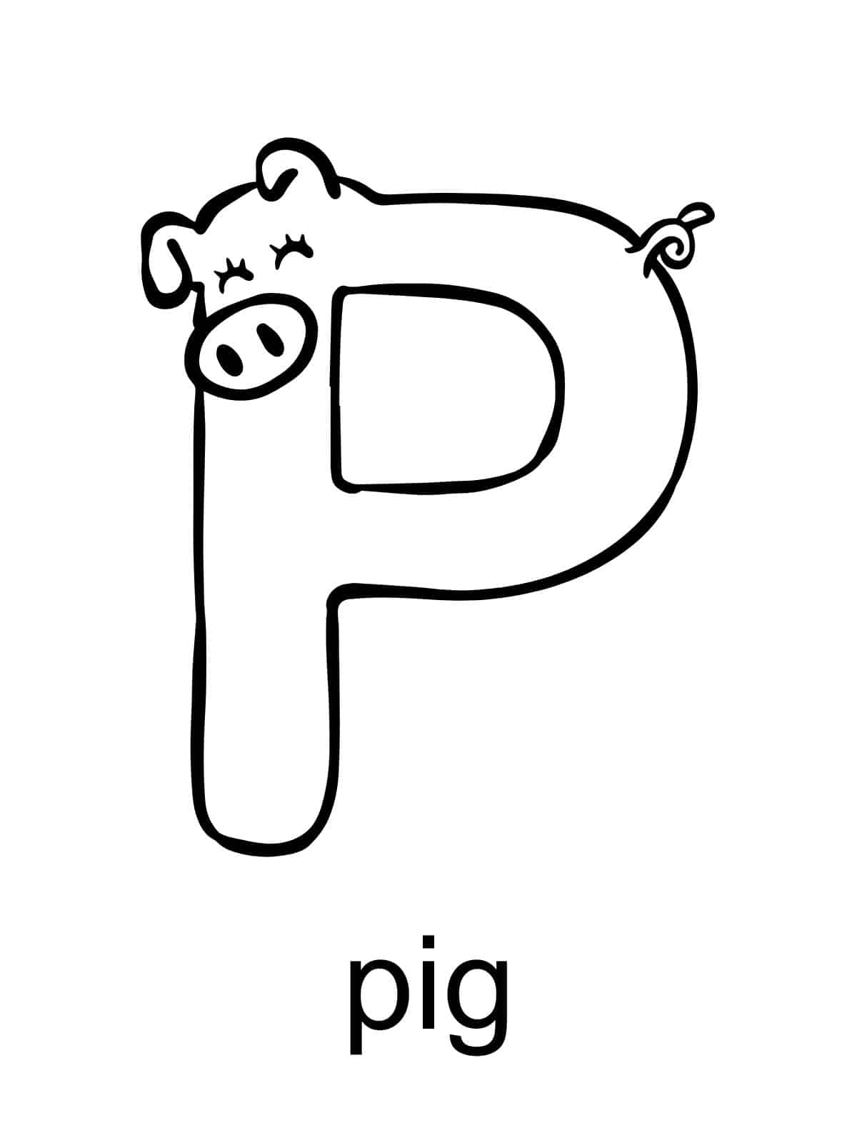 Letter P Coloring Pages