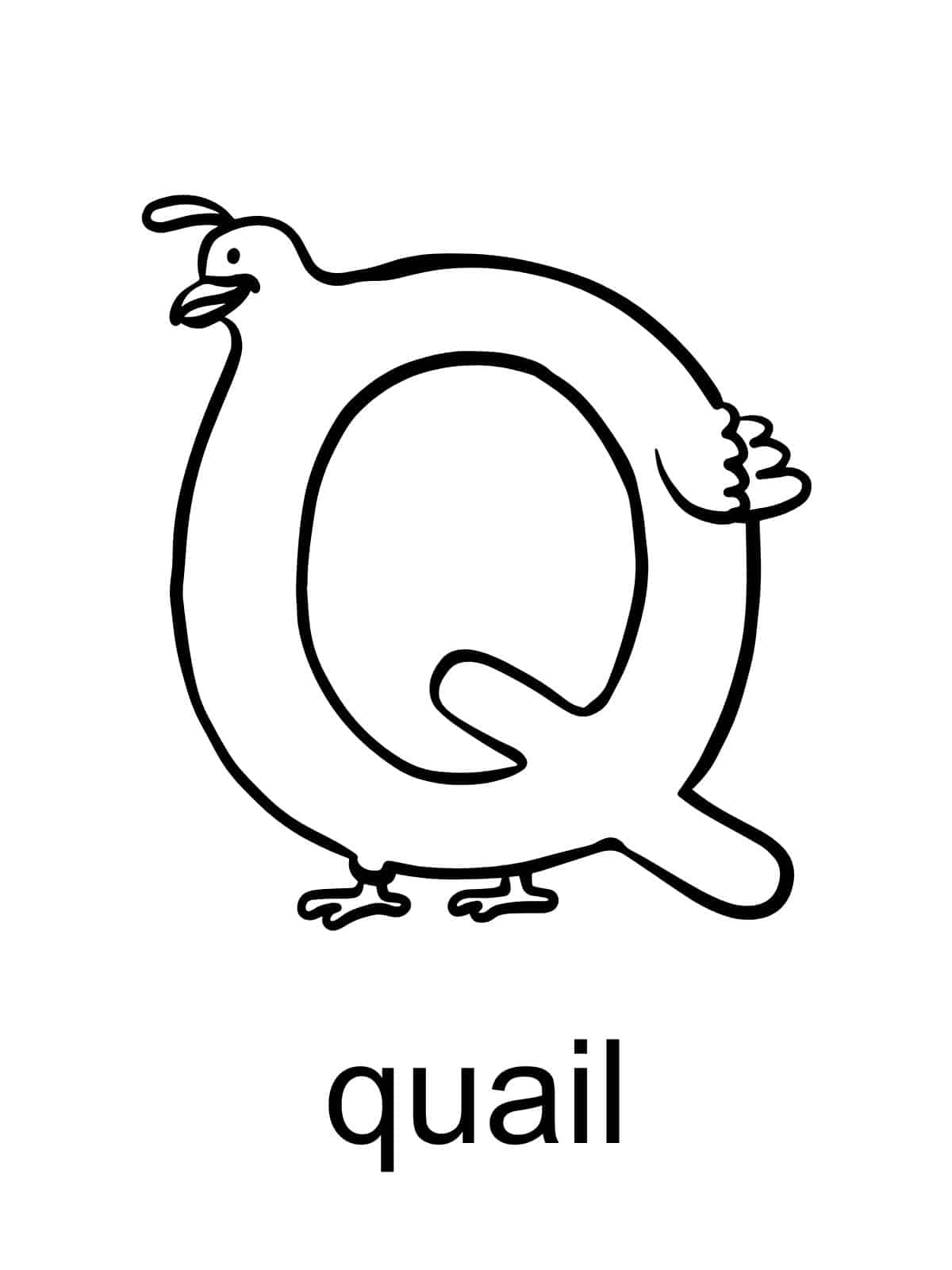 Letter Q Coloring Pages