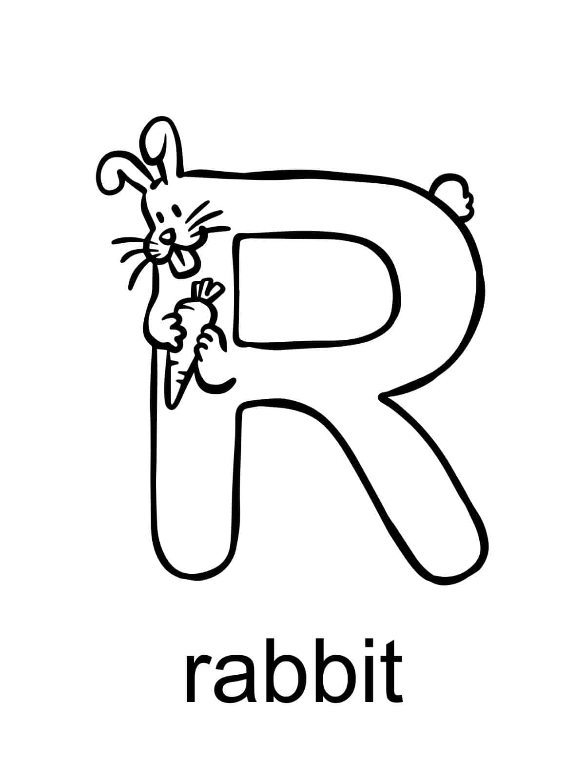 Letter R Coloring Pages