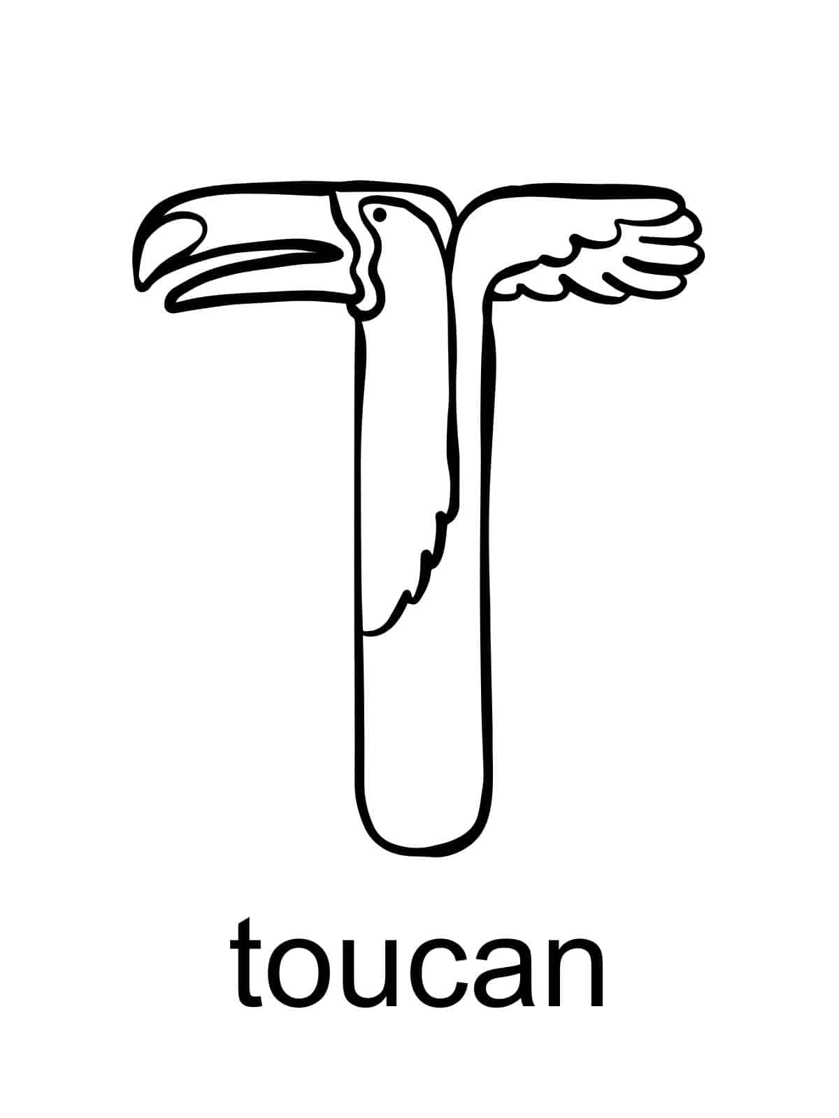 Letter T Coloring Pages