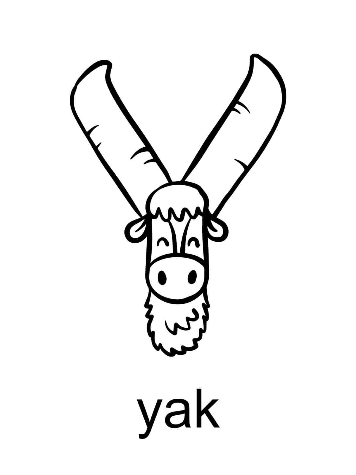 Letter Y Coloring Pages