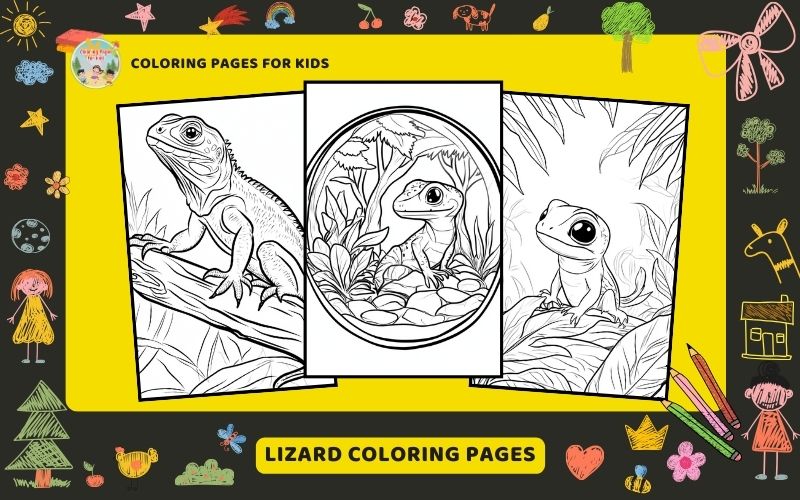 Lizard Coloring Pages Featured Image