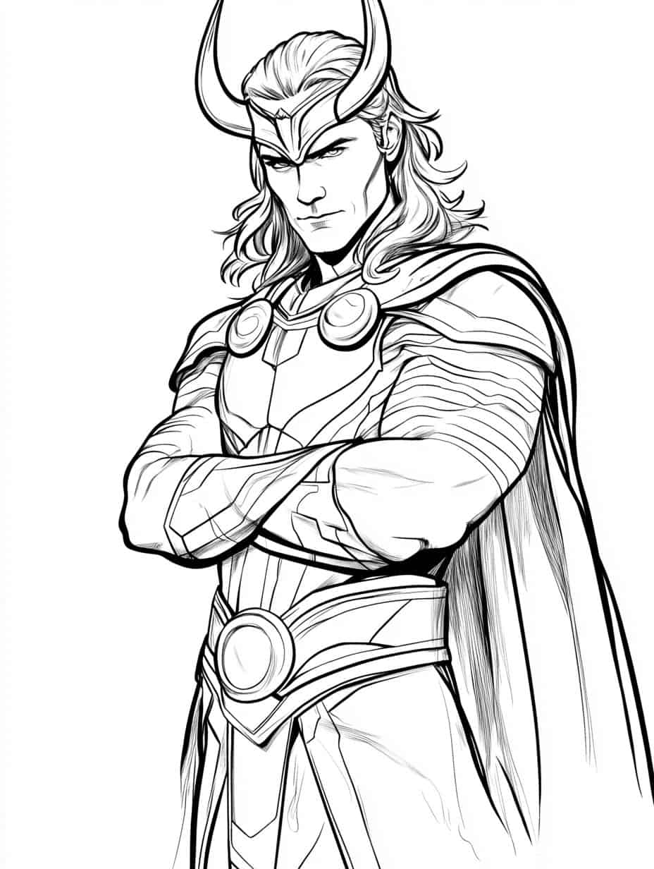 Loki Coloring Pages Simple