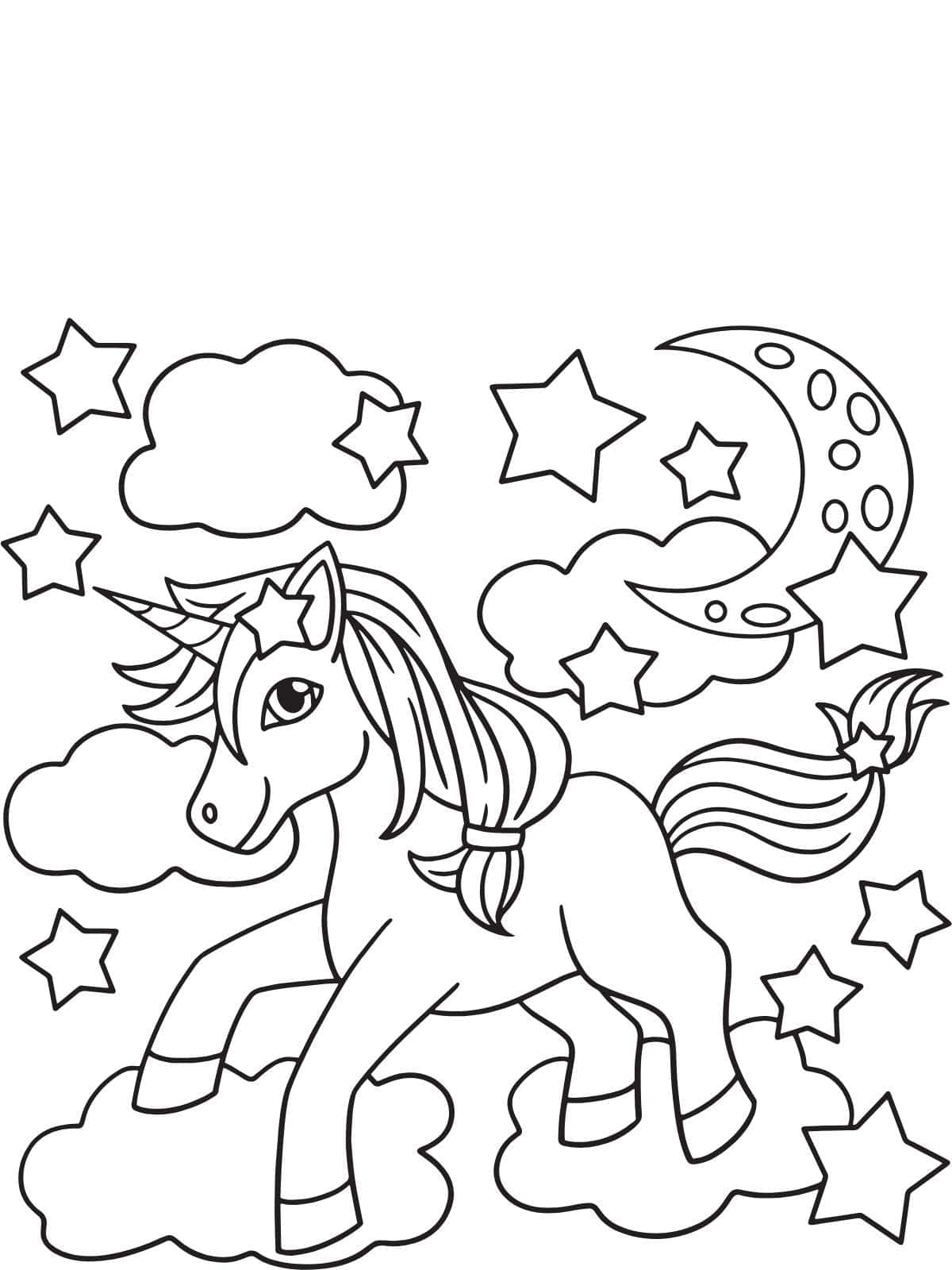 Magical Unicorn Coloring Pages For Kids