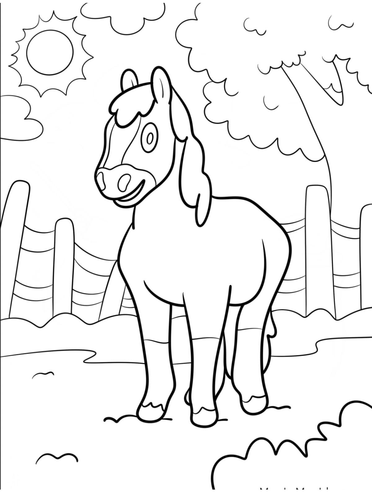 Major Tom In A Farm Coloring Pages For Kids