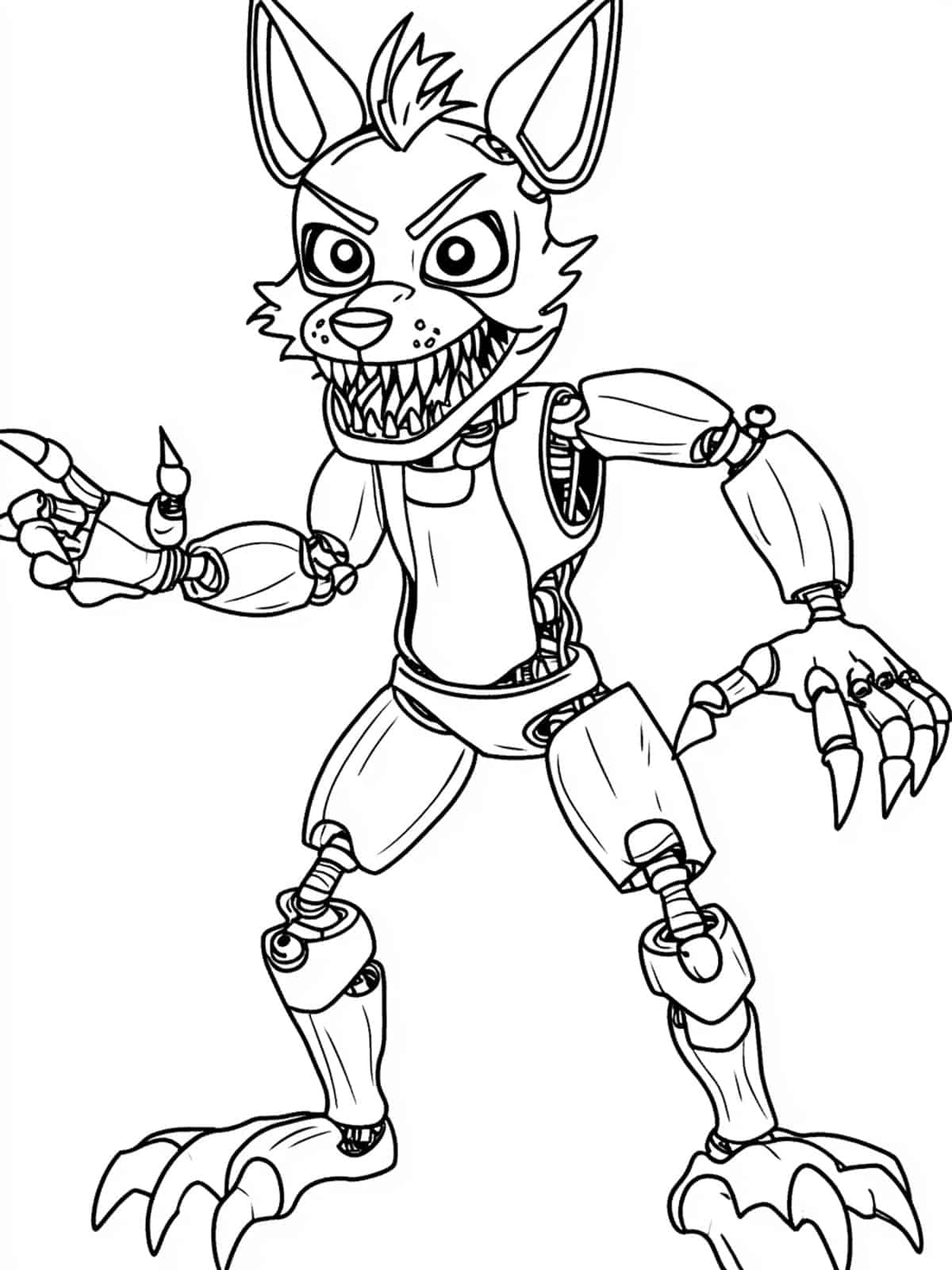 Mangle Five Nights At Freddys Coloring Page