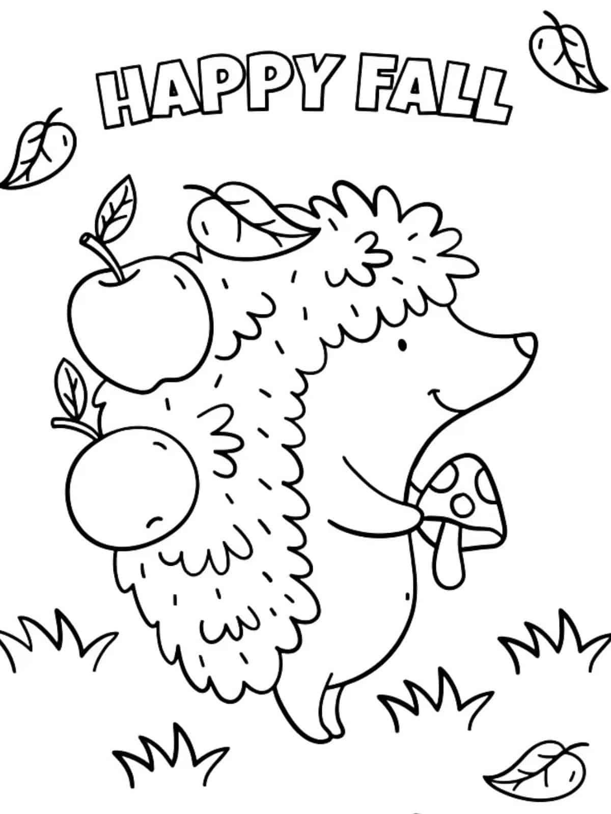 Maple Leaves November Coloring Pages