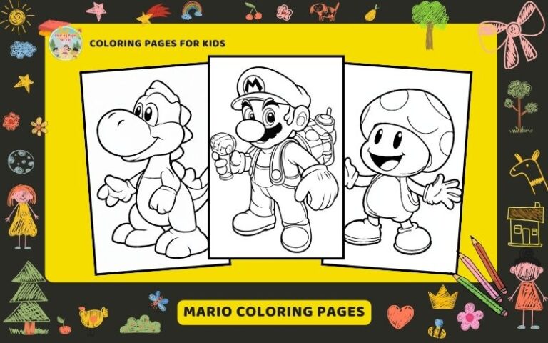 Mario Coloring Pages Featured Image