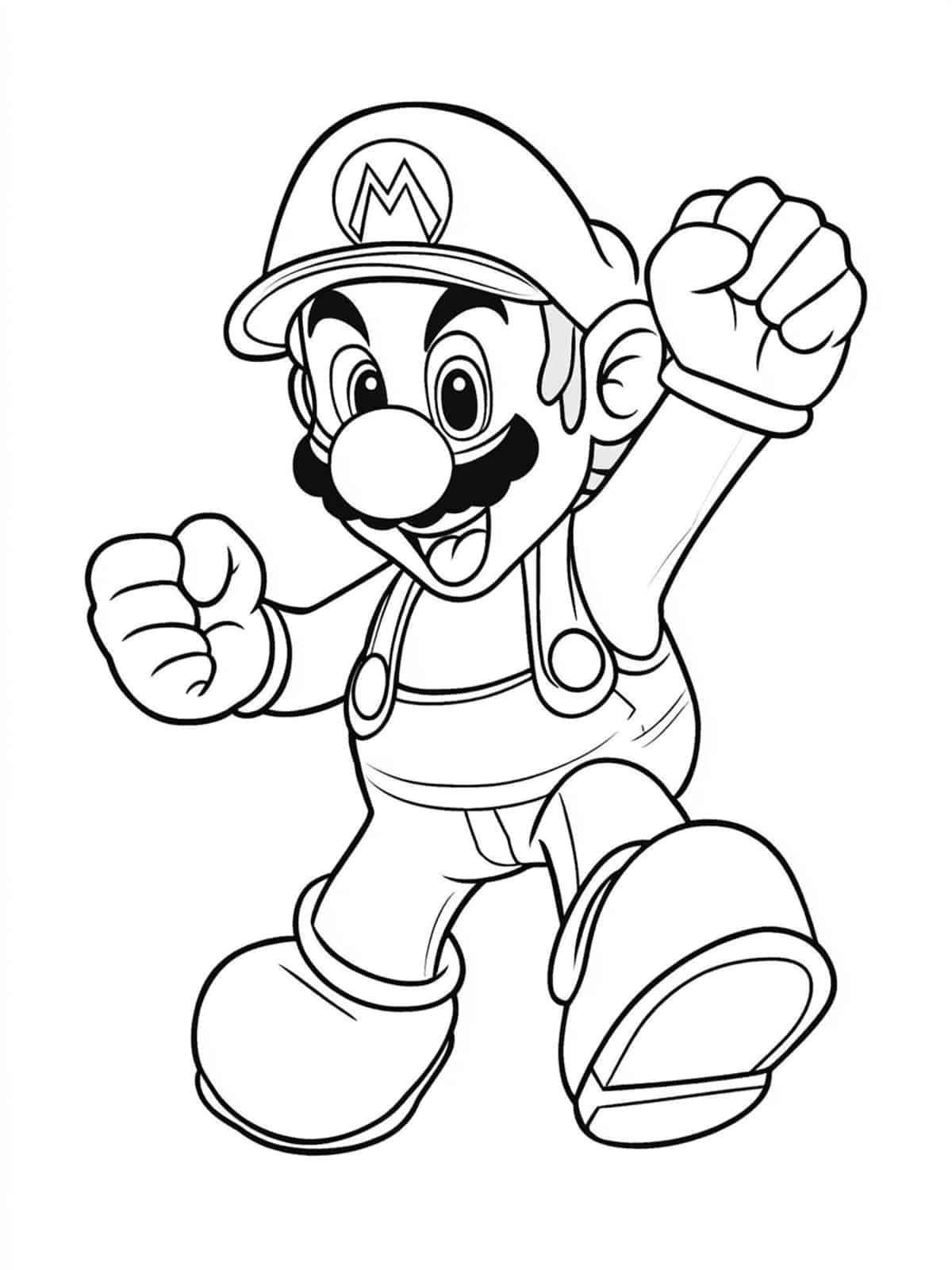 Mario Themed Levels Coloring Pages For Kids