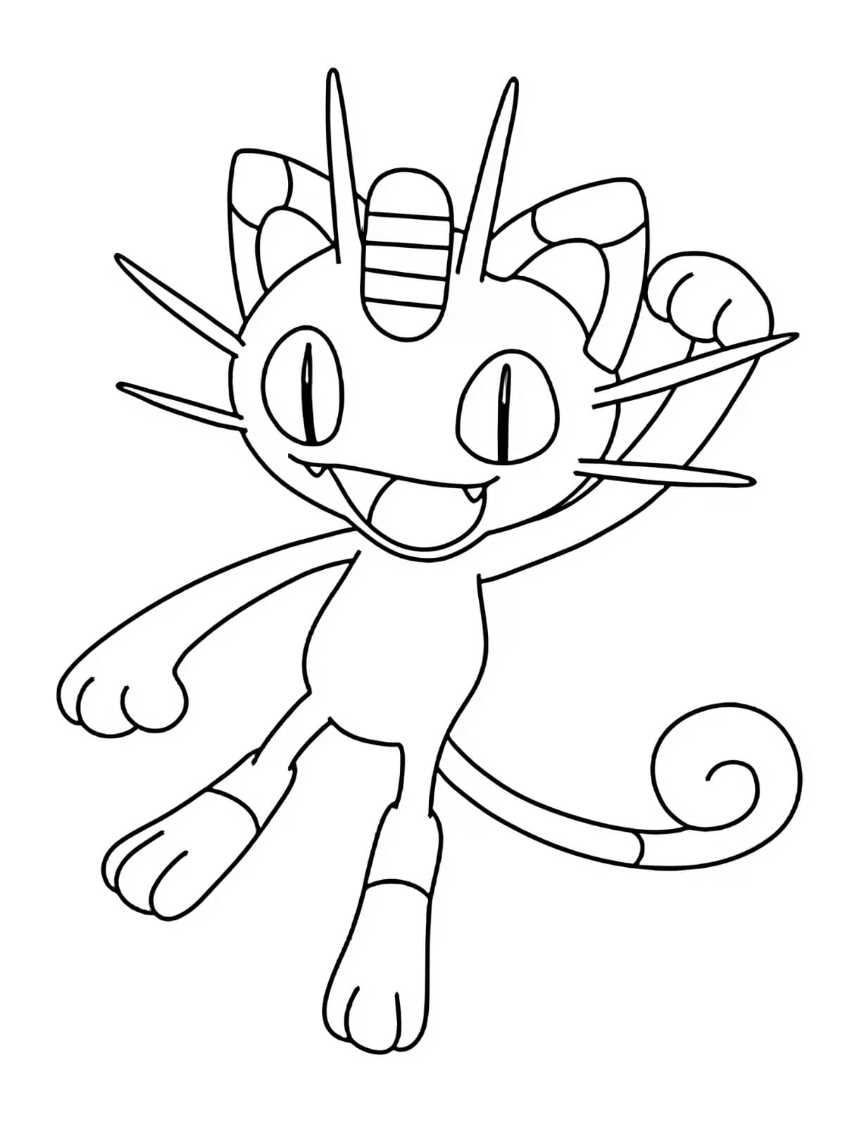 Meowth Pokemon Coloring Pages