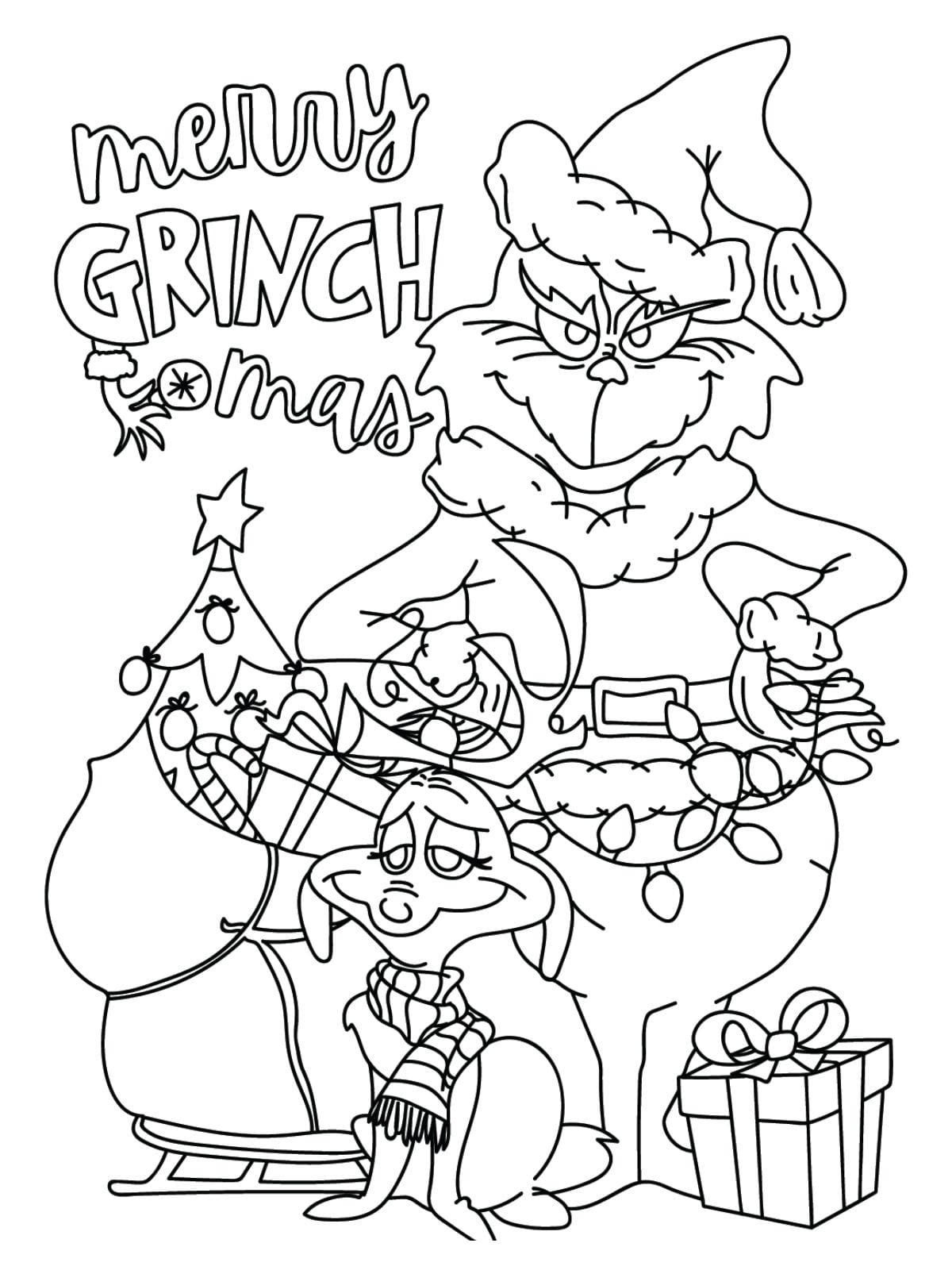 Merry Grinch Mas Coloring Pages