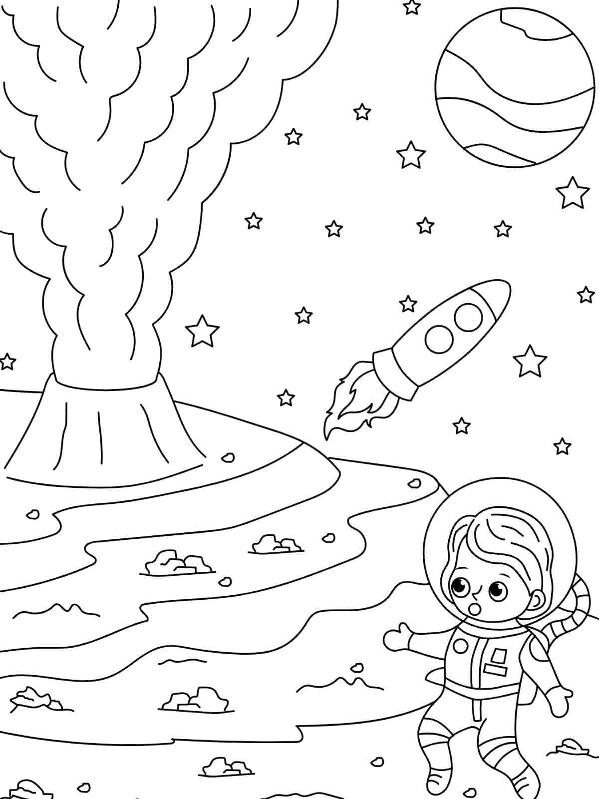 Meteor Shower Coloring Pages