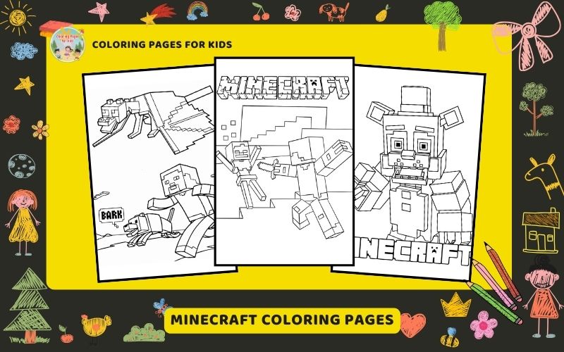 Minecraft Coloring Pages Featured Image