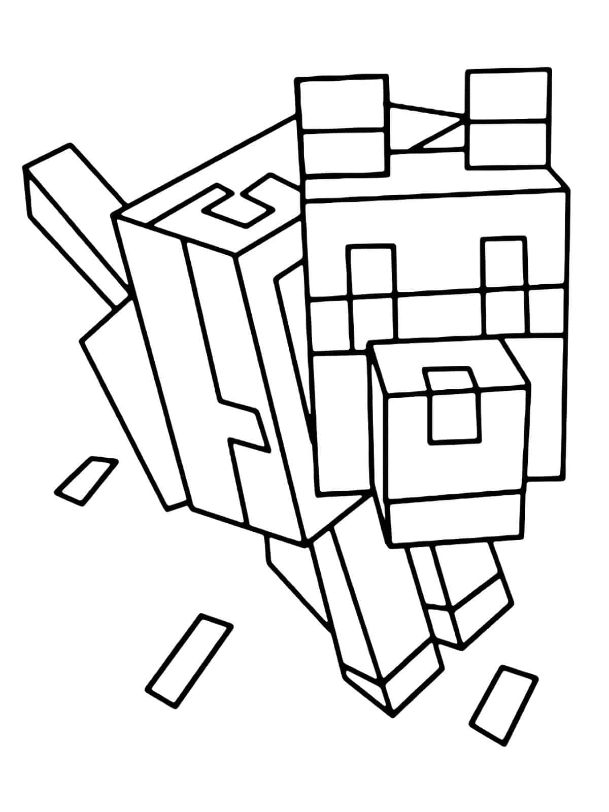 Minecraft Diamond Pickaxe Coloring Page