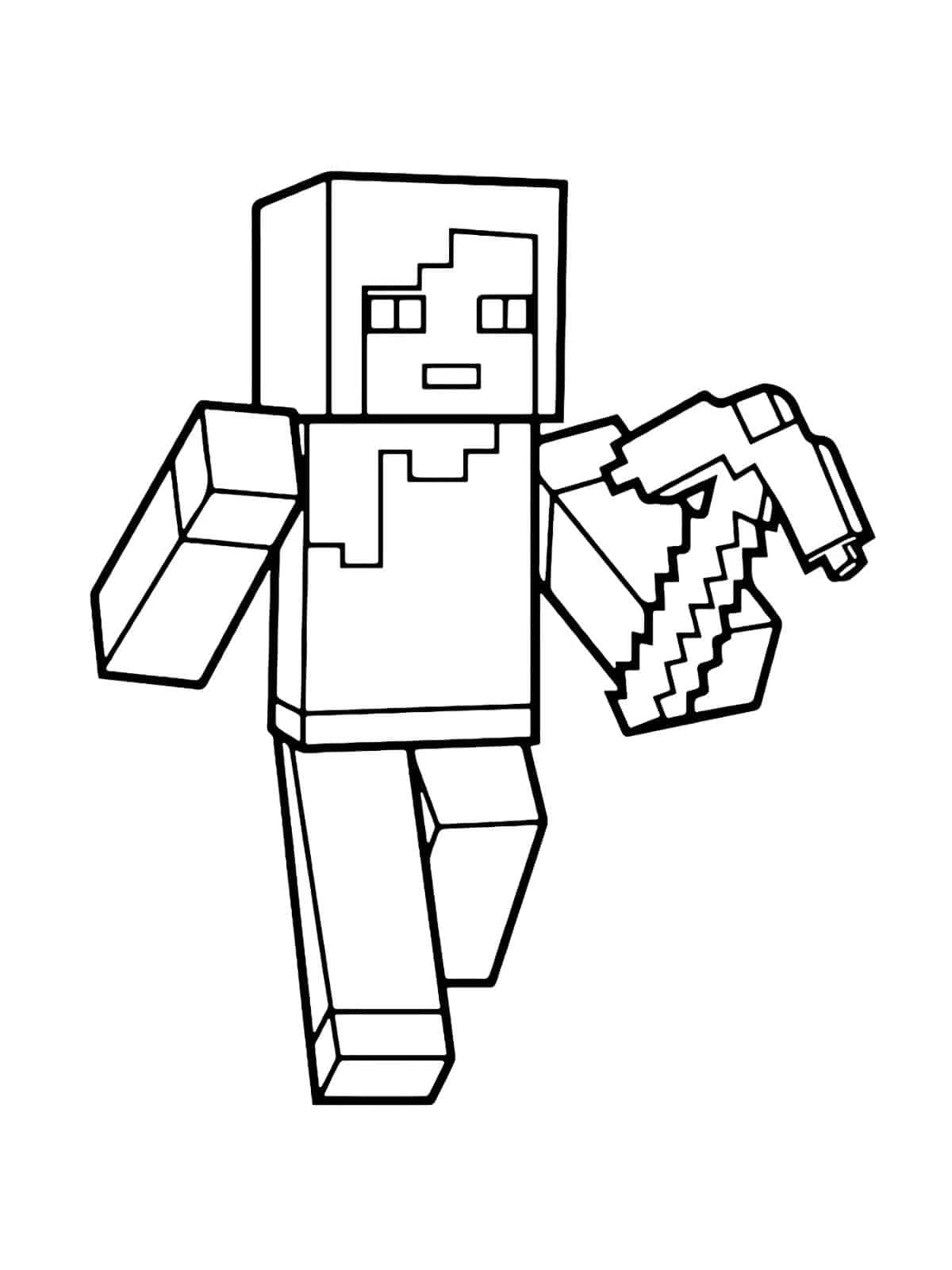 Minecraft Diamond Sword Coloring Page