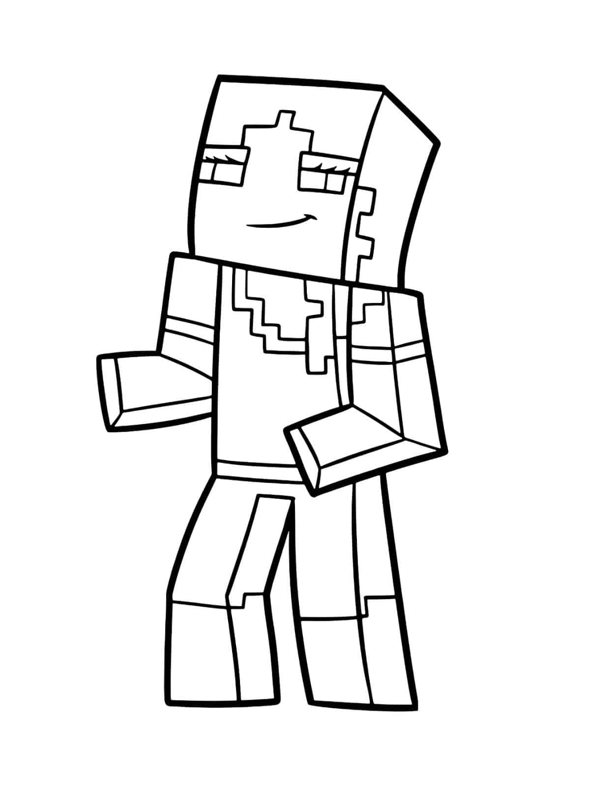 Minecraft End Coloring Page