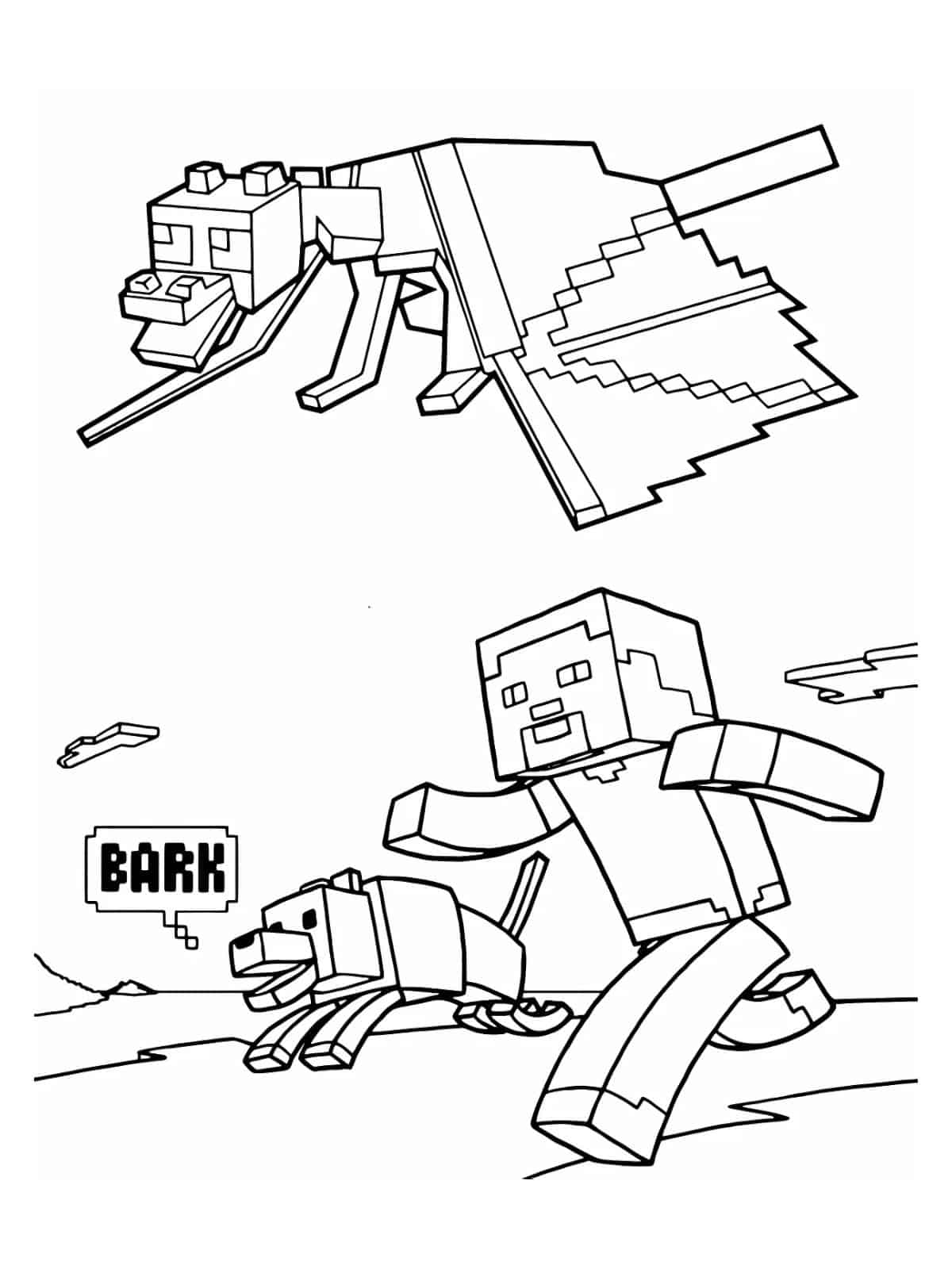 Minecraft Exploration Coloring Pages