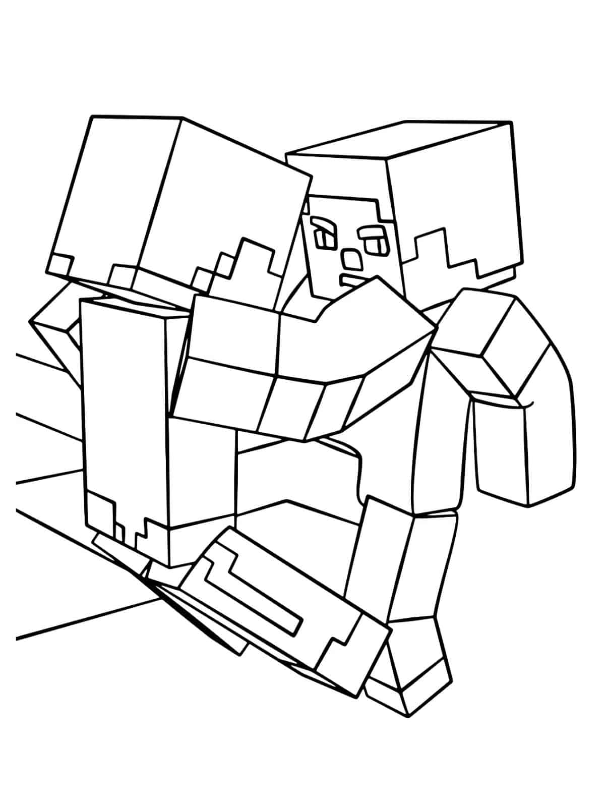 Minecraft Free Coloring Pages