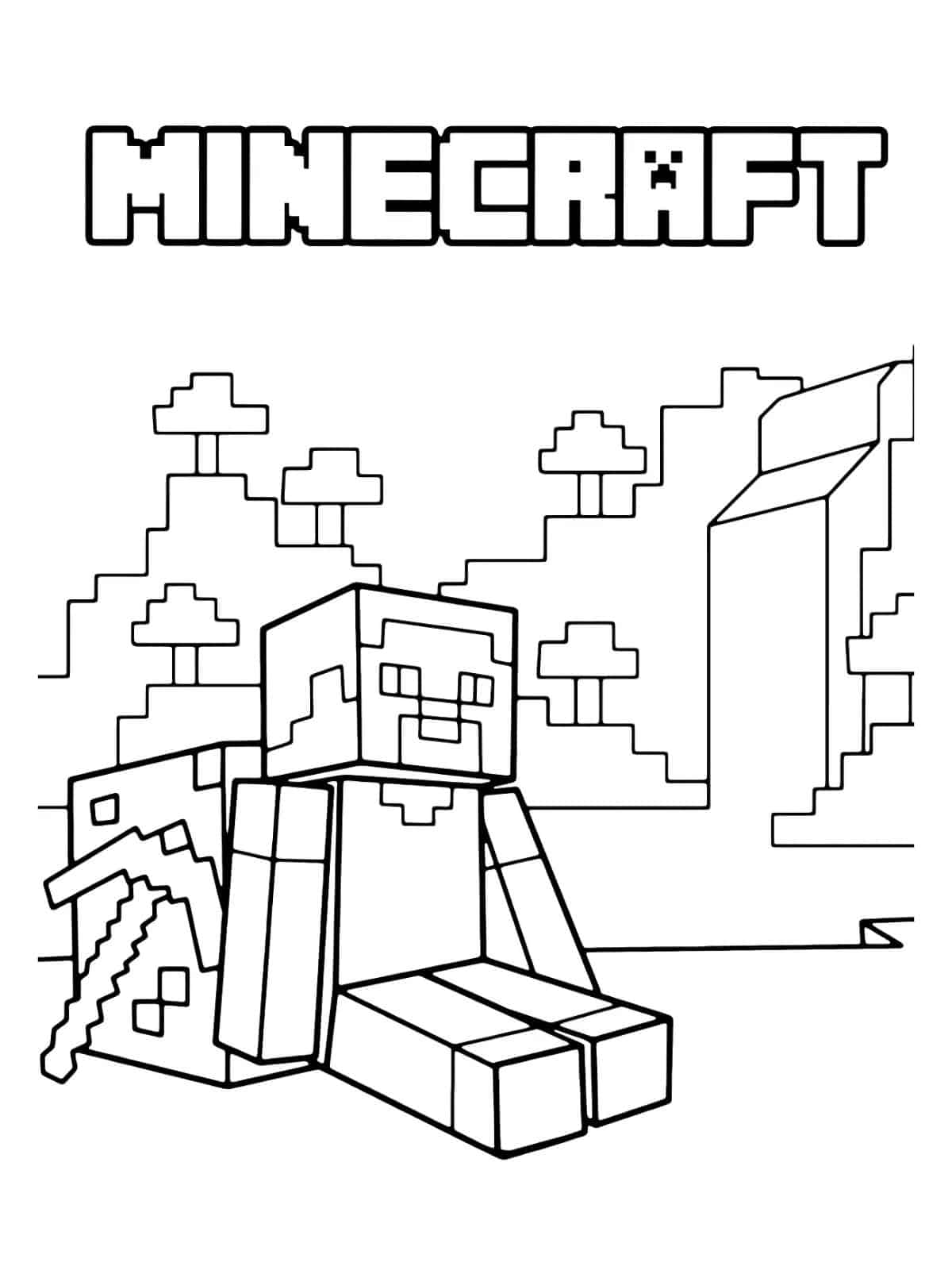 Minecraft Mobs Coloring Sheets