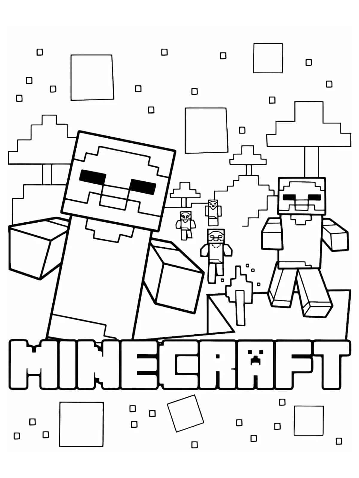 Minecraft Nether Coloring Page