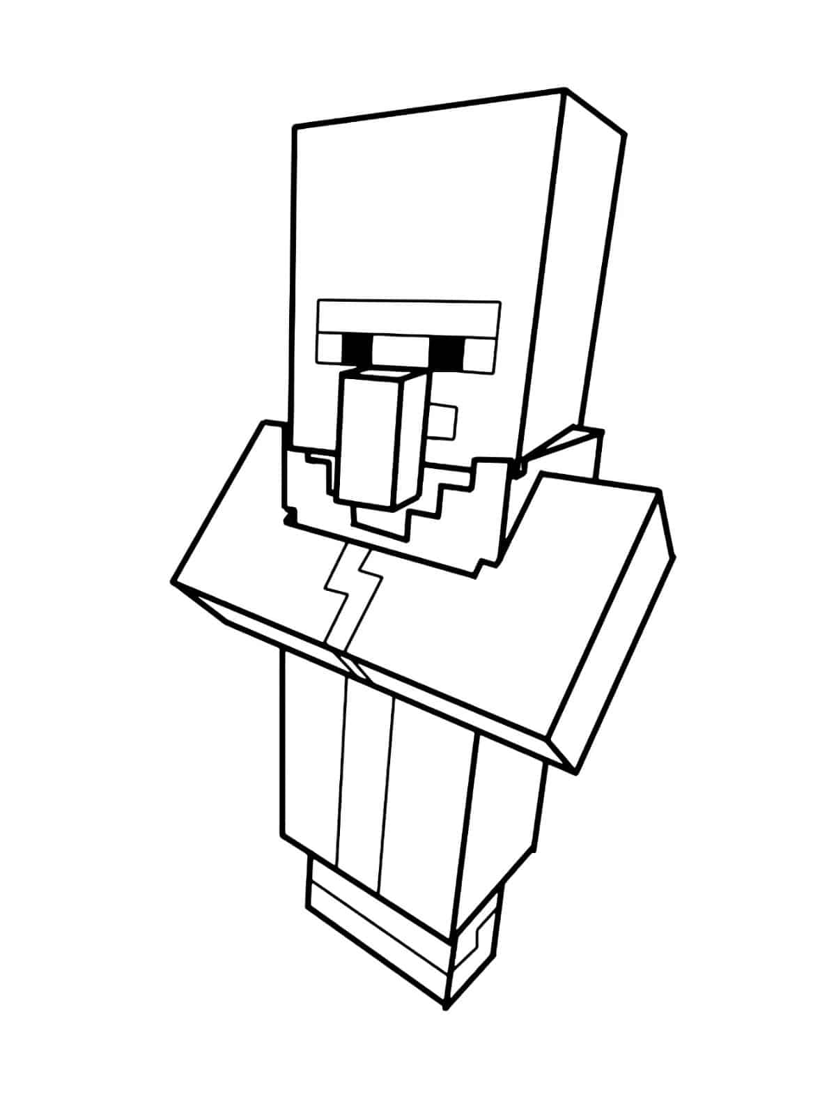 Minecraft Overworld Coloring Page