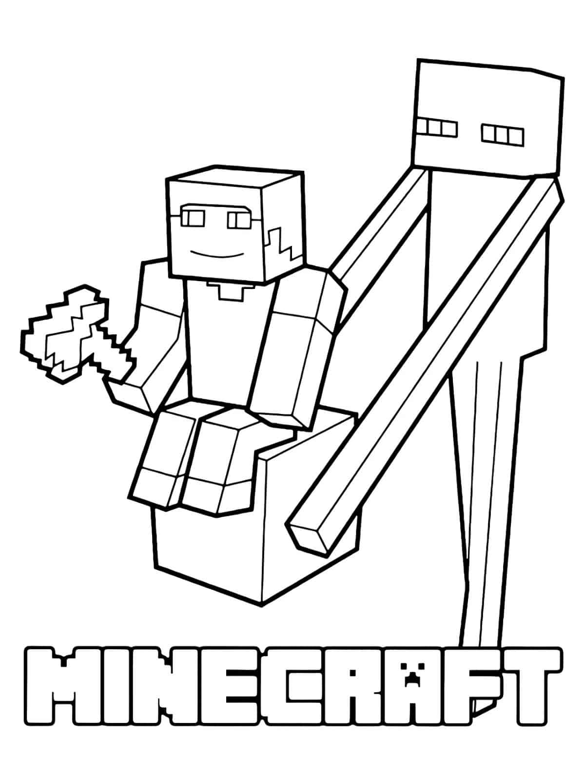 Minecraft Pixel Art Coloring Sheets