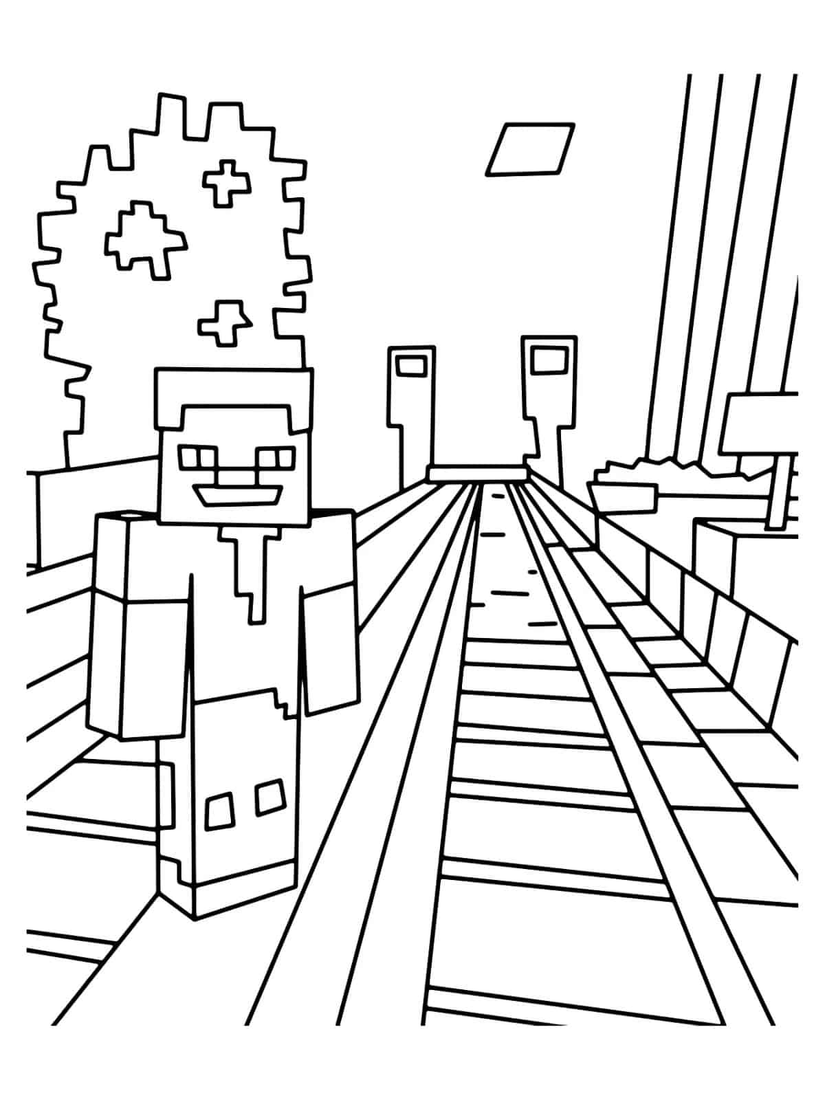 Minecraft Printable Coloring Pages