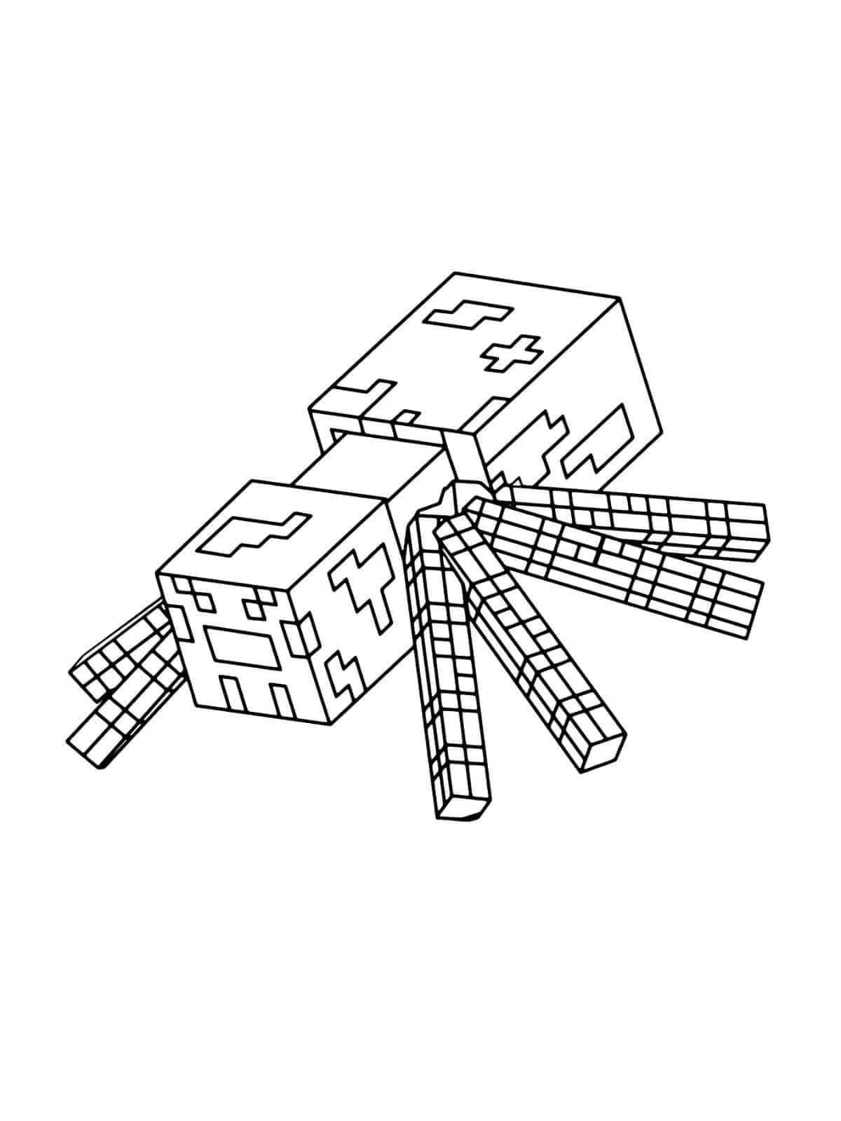 Minecraft Spider Coloring Pages