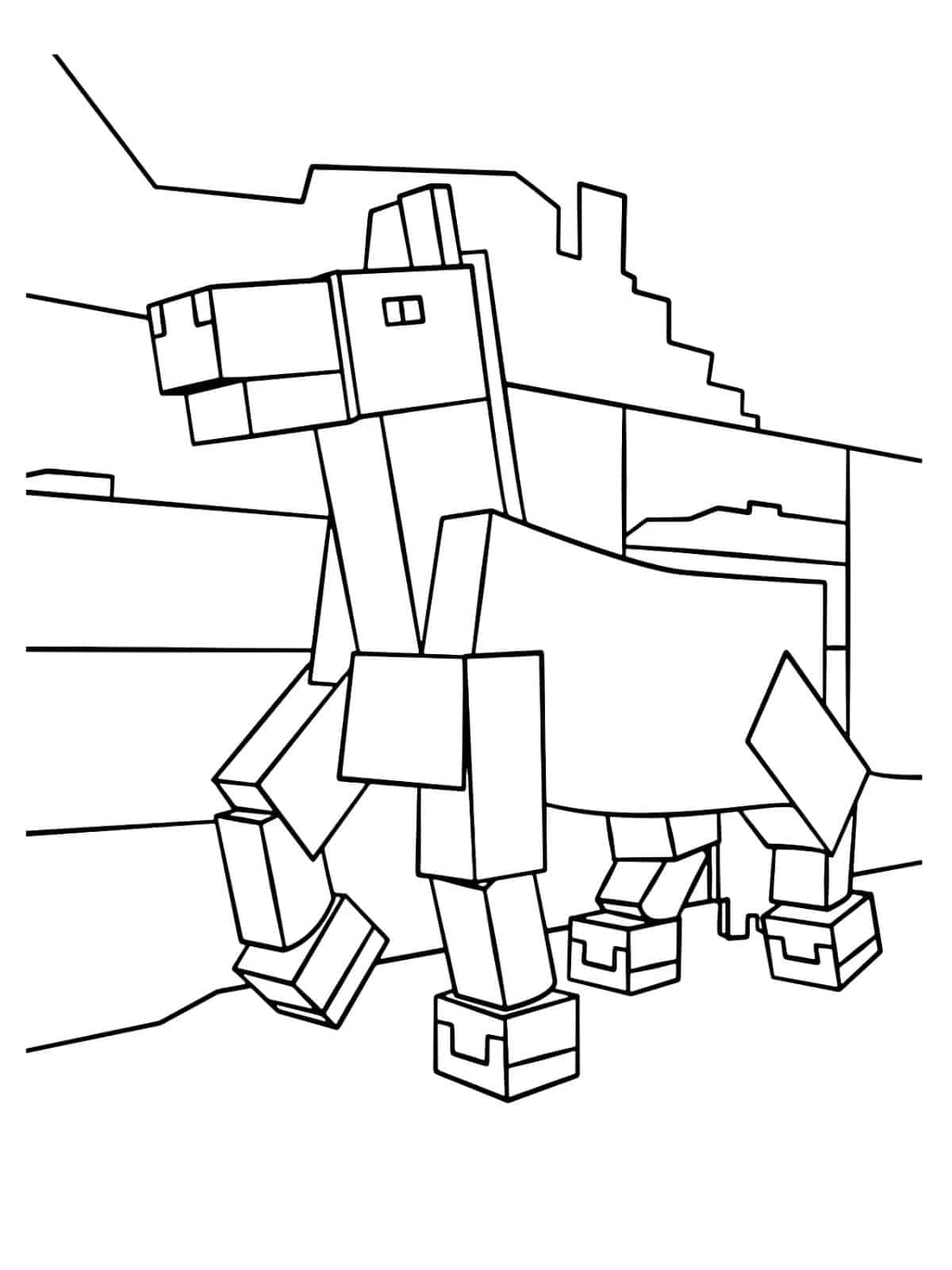 Minecraft Survival Coloring Pages