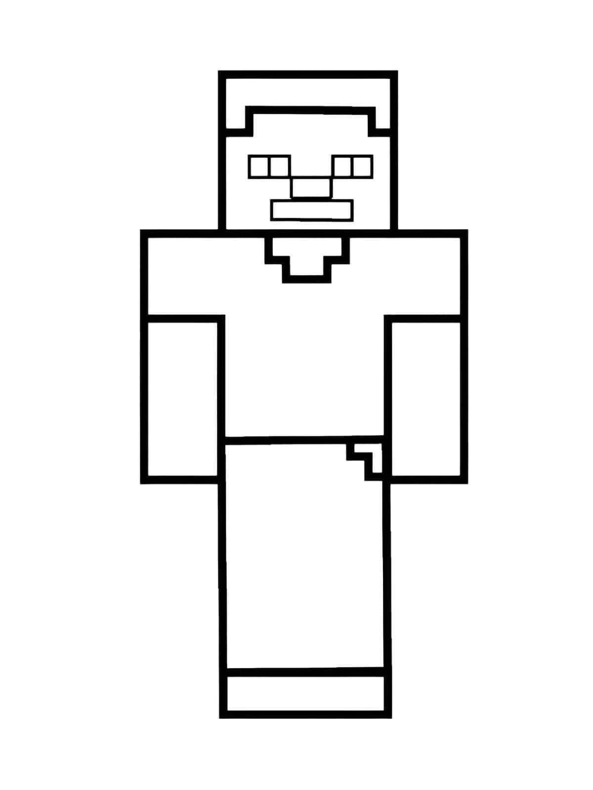 Minecraft Village Coloring Page