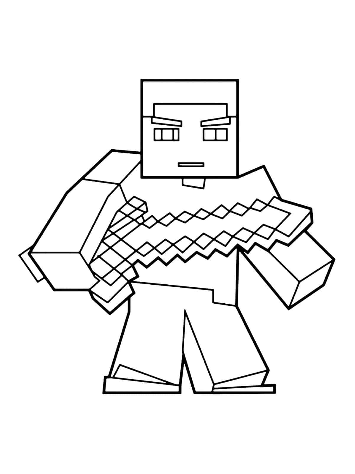 Minecraft World Coloring Page