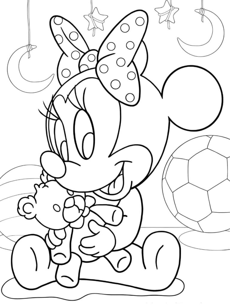 30+ Adorable Minnie Mouse Coloring Pages 🎨🐭