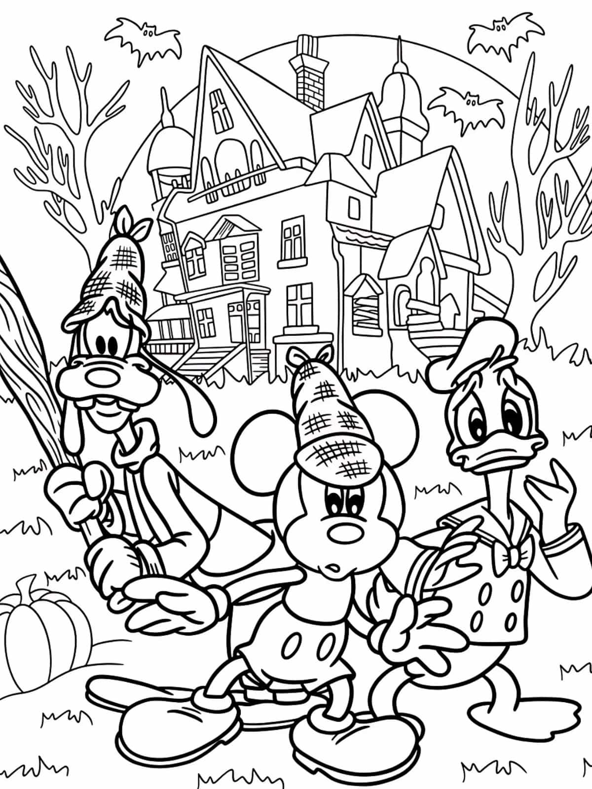 Minnie Mouse Halloween Coloring Page