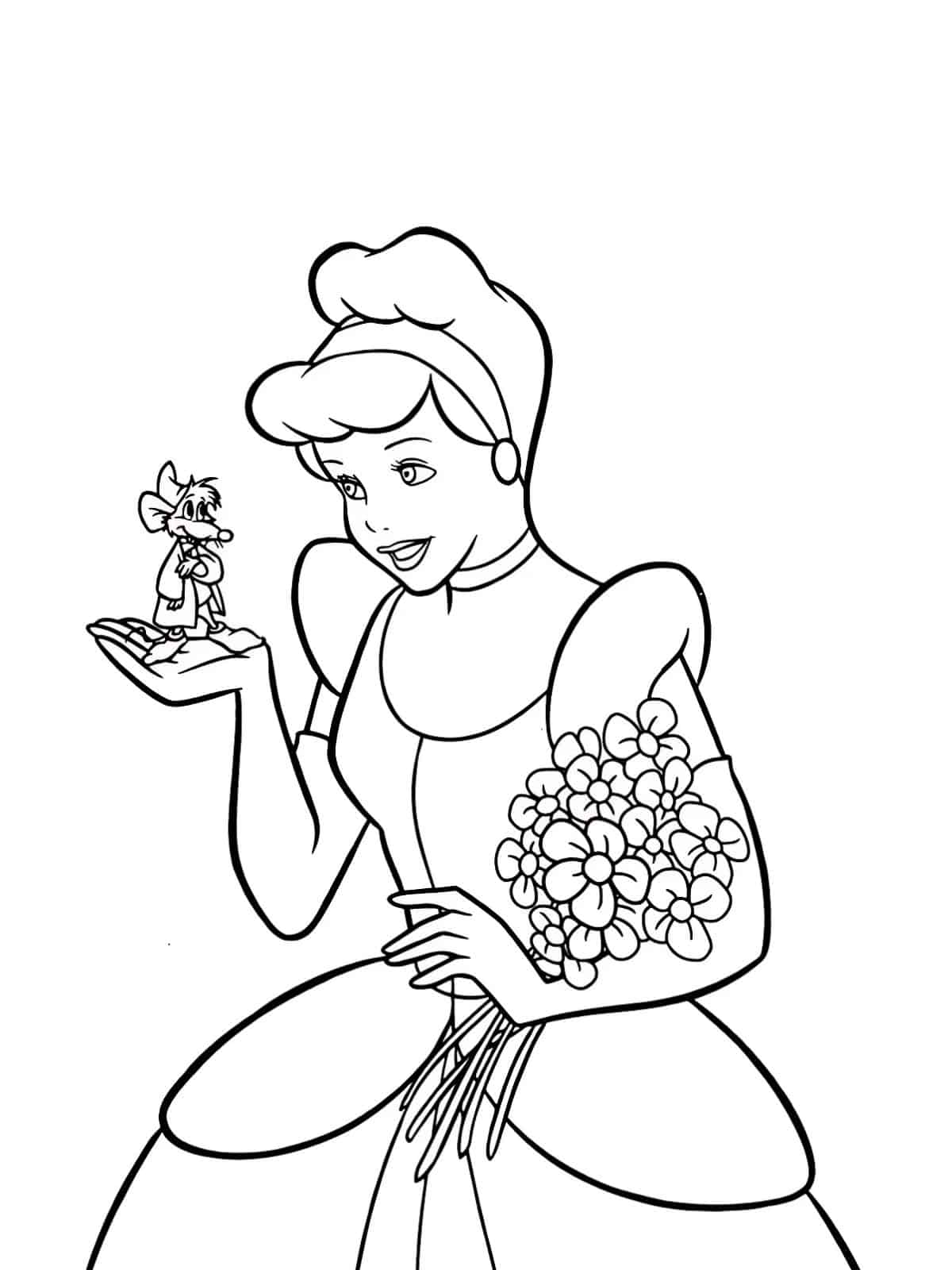 Modern Cinderella Coloring Pages