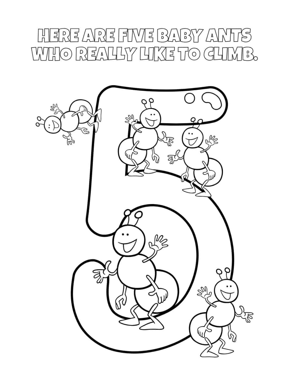 From 1 to 10 fun number coloring pages for kids 