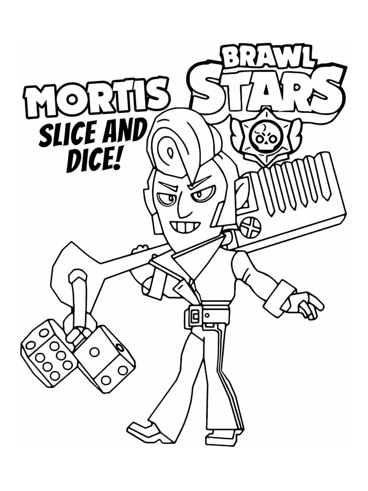 Mortis Rockabilly Brawl Stars Coloring Pages