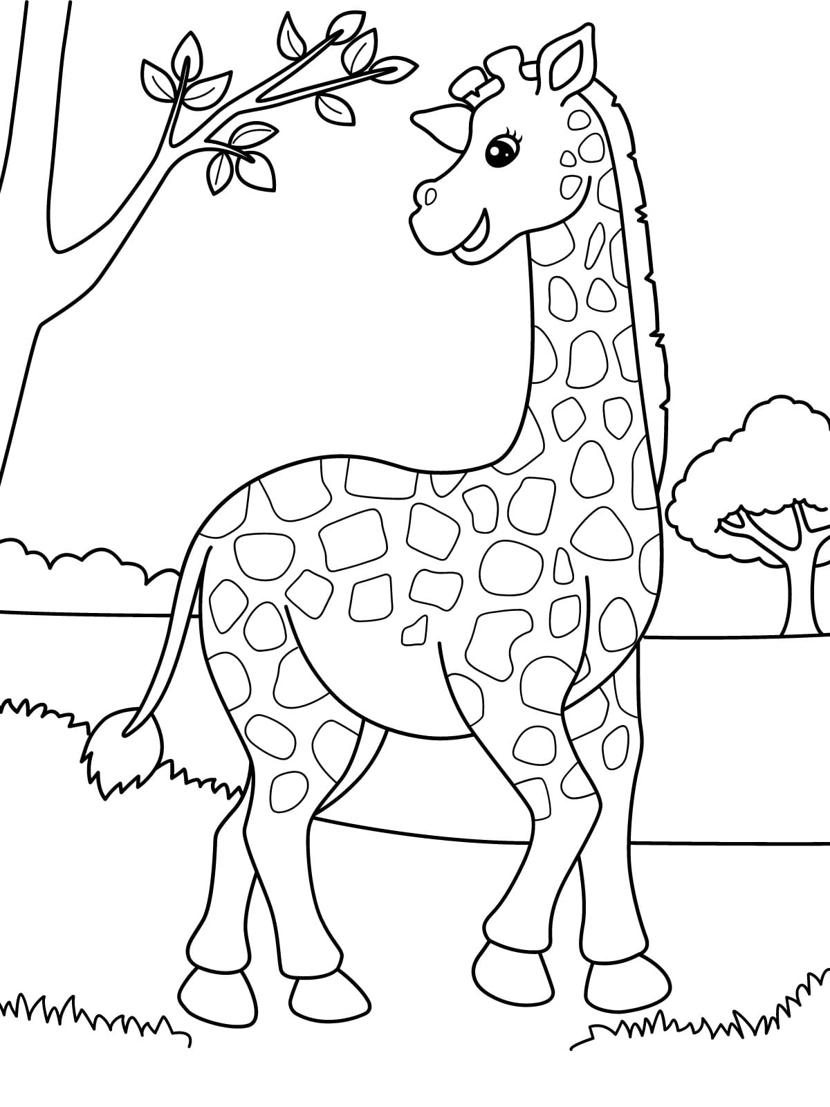 Mother And Baby Giraffe Coloring Sheets