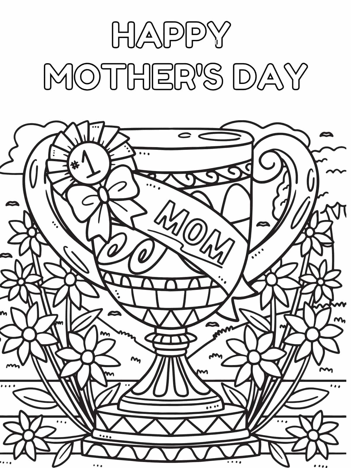 Mother Day Gratitude Coloring Pages