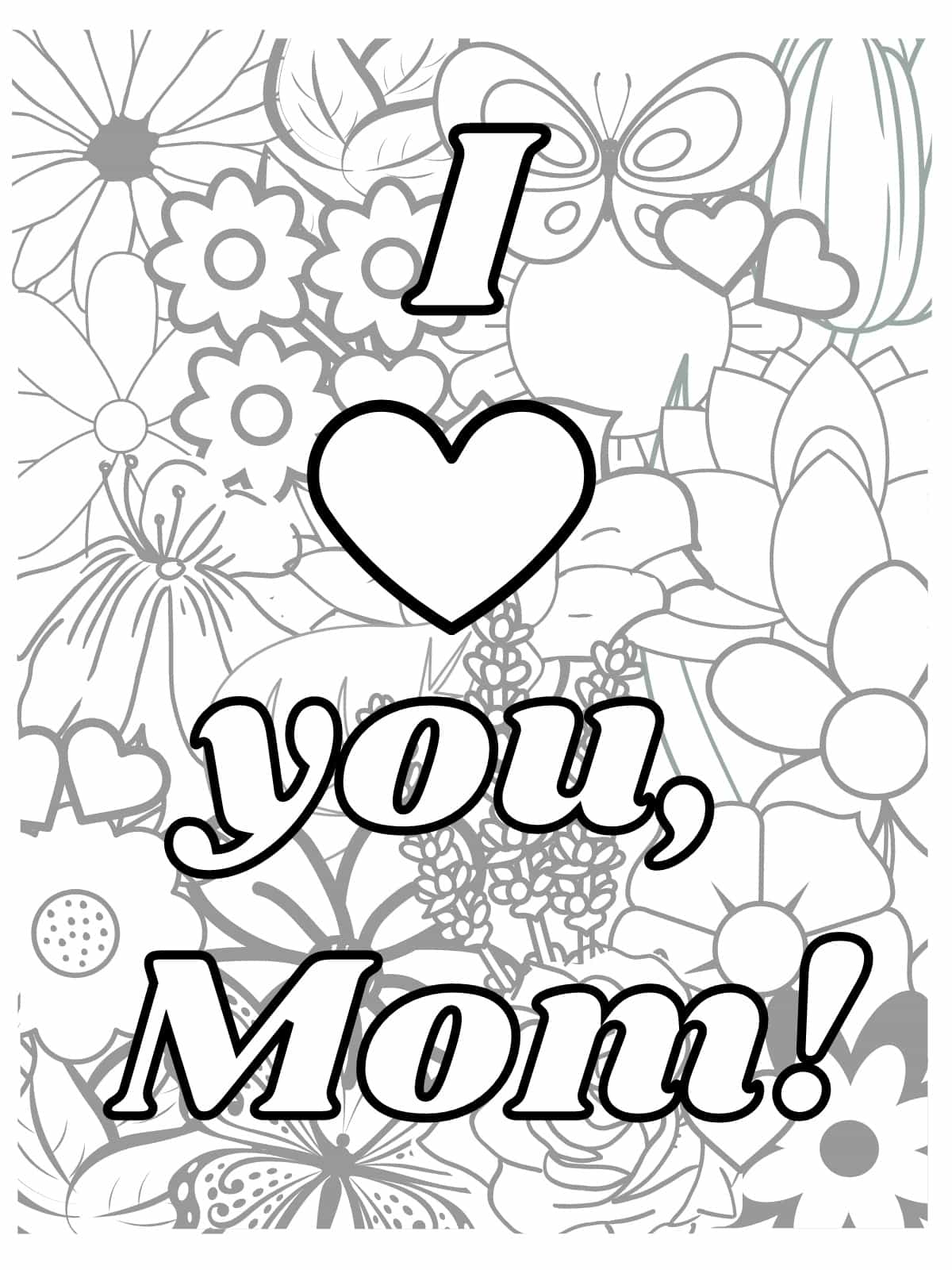 Mother Day Peace Coloring Pages