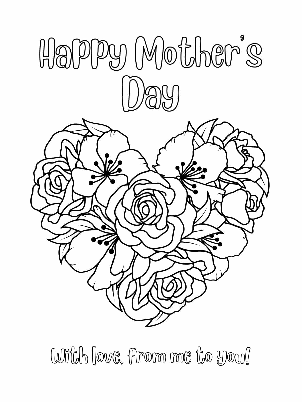 Mother Day Thank You Coloring Pages