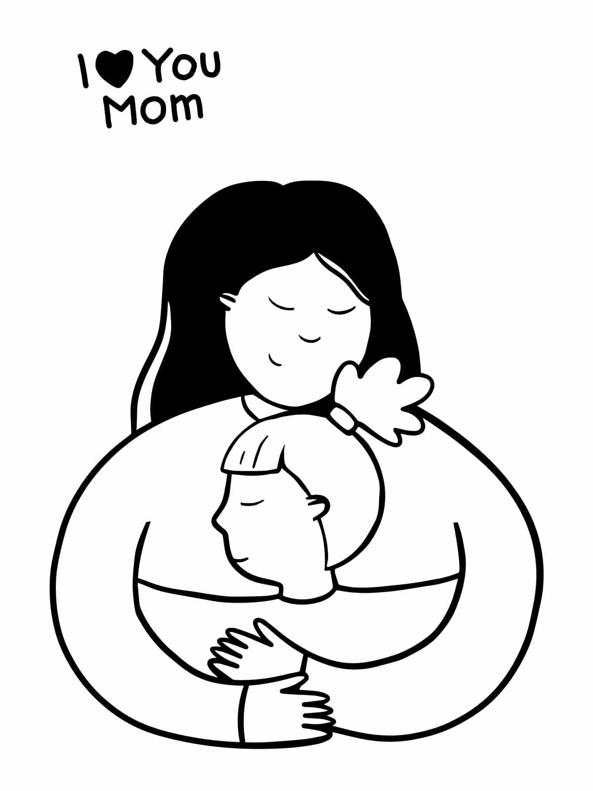 Mothers Day Card Coloring Pages